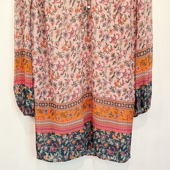 NEW Johnny Was Maha Flora Mini Dress Orange Size S - Picture 6 of 10